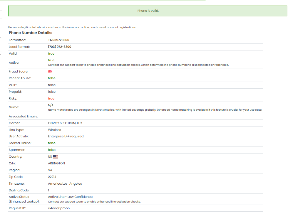 الكشف عن الحالة الاحتيالية للرقم الموجود في موقع المنظمة بأداة IP Quality Score